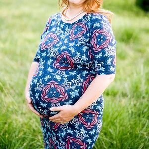 Lularoe printed Julia dress - L